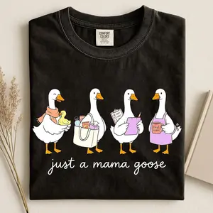 Mama Goose Shirt, Funny Mom Life Tee, Cute Mother’s Day Gift, Relatable Mom Humor Graphic Tshirt, Mama Matching Outfits V