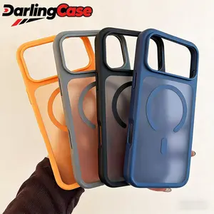 DarlingCase iPhone 17 Pro Max Casing - Military-Grade Shockproof, Magnetic MagSafe Compatible, Translucent Orange, Slim Design with Camera Control, Smartphone Cellphone Handheld Accessories