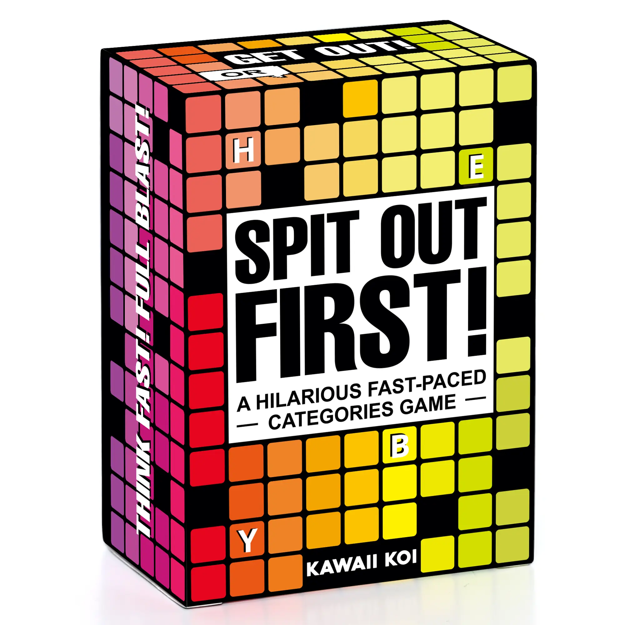 Party Games Card Games - Fast-Paced & Hilarious Card Game SPIT OUT FIRST for Ages 14 & Up, 2 to 7 Players or Teams - Family Fun Game - 107 Word Flash Cards, for Family Game Night & Party Favors, Card Games For Teens & Families