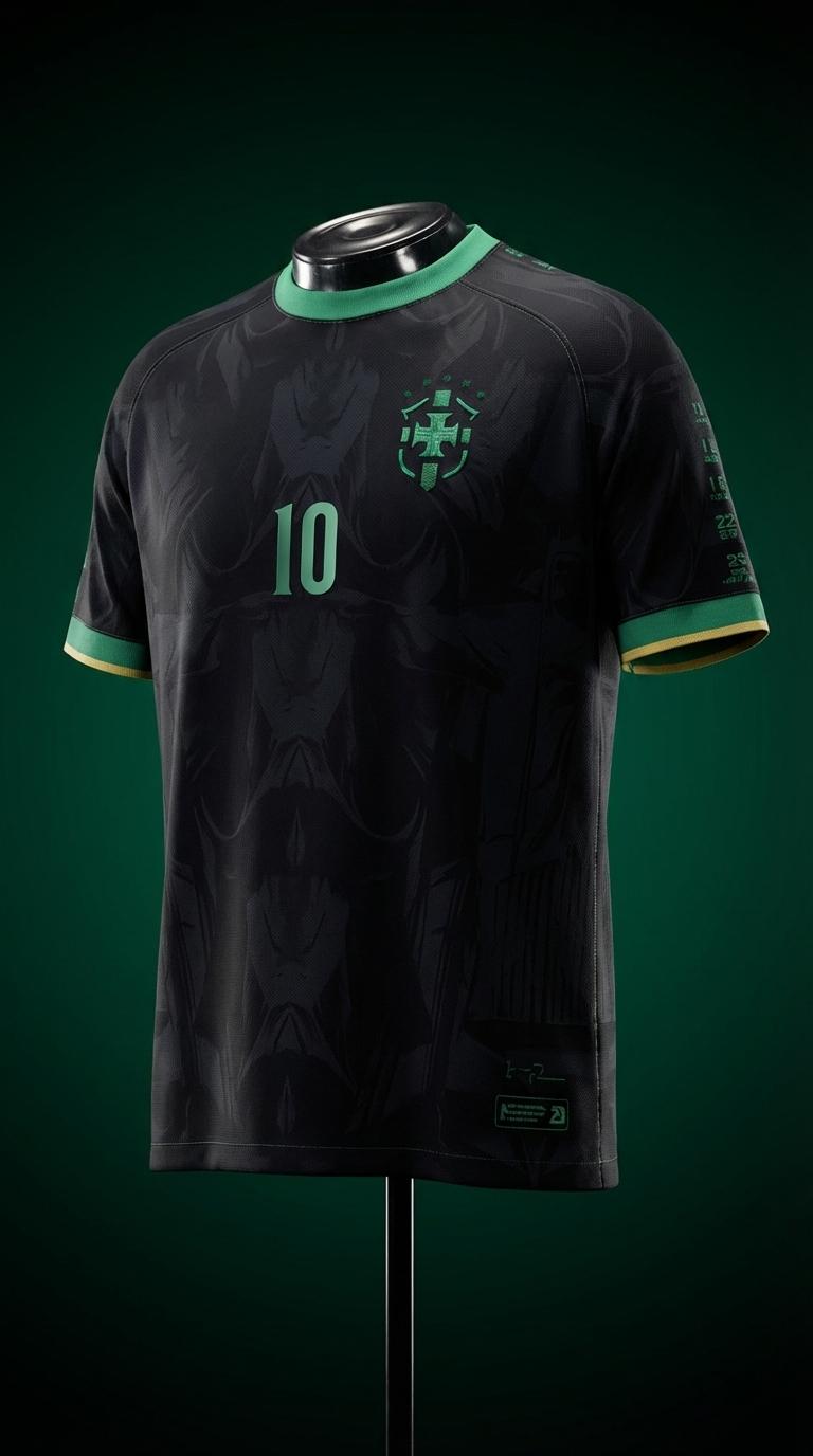 2026 Brazil Heritage The Prince Black Color Soccer Jersey, Unisex Soccer Jersey For Couple Matching, Vintage Streetwear Soccer Jersey, Perfect Gifts, Sports Top, Gym Athletic Clothes