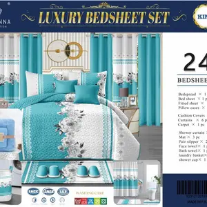 24 Pieces Bedspread Set for Home Fashion Bedding