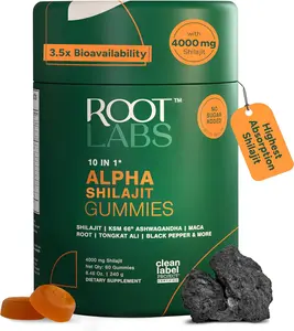 4000 mg Pure Himalayan Shilajit Gummies I No Added Sugar I KSM-66 Ashwagandha, Gokshura| 75%+ Fulvic Acid & 85+ Trace Minerals I Men,Women I Non-GMO I Lab Tested I 100% Natural I 60 Gummy