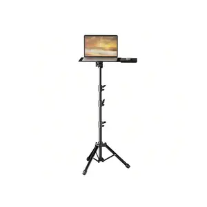Projector Stand Tripod Laptop Stand With Adjustable Height 26 To 63 Inch Mobile Laptop Cart On Wheels With Phone Holder Floor Stand For Couch For Outdoor Movies
