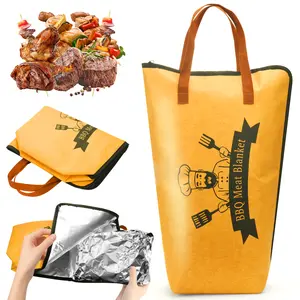 BBQ Blanket for Resting Meat, Meat Resting Blanket for Grilling Accessories, Reusable Smoker Grilling Meat Insulated Resting Bag, BBQ Accessories for Large Brisket/Beef/Turkey, Gifts for Men