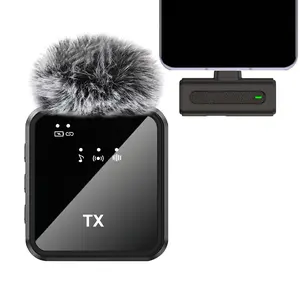 Wireless Lavalier Microphone for iPhone iPad Type-C, Plug-Play 2.4g,  Wireless Lavalier Microphone with Noise Reduction,Portable for Recording Video Podcast Vlogg Content Creator interview