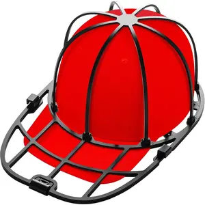 Hat Washer for Washing Machine, 1 Pack Hat Cleaner for Baseball Caps with Frame Cage Fit for Adult/'s Cap Protector Racks Dishwasher Safe-(Black)