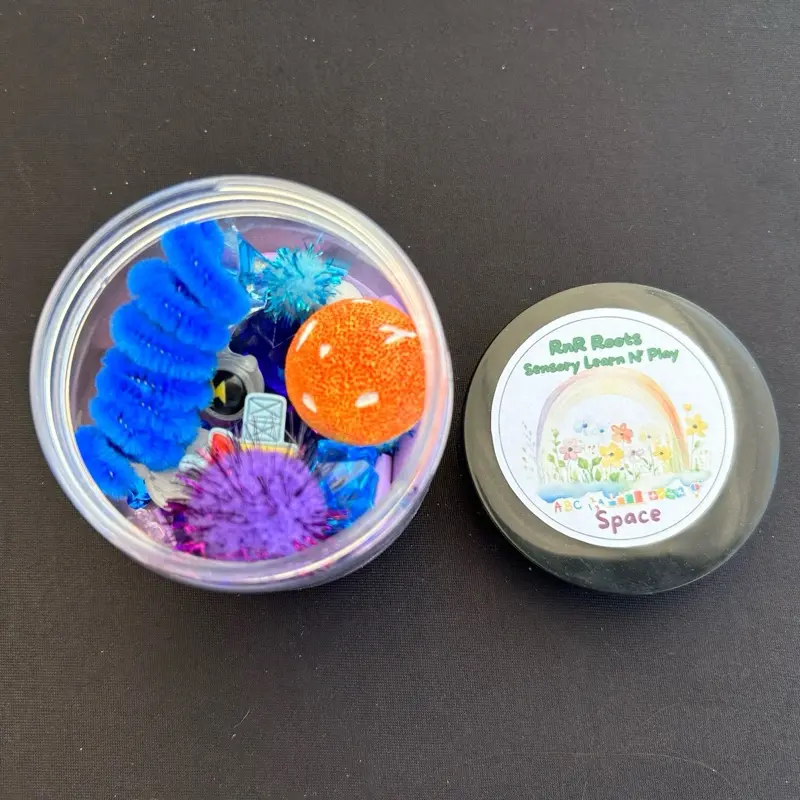 Space Sensory Dough Jars - Ocean Theme with Interactive Play, Homemade Sensory Dough Kits for Creative Imagination