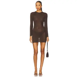 SER.O.YA Hale Mini Dress in Slate Brown