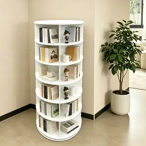 6-Tier Rotating Shoe Rack – 360° Spinning Storage Organizer for 24–28 Pairs, Modern Space-Saving Home Cabinet