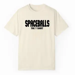 Men's Spaceballs Vintage Cotton T-Shirt, "Spaceballs the T-Shirt" Graphic, Casual Round Neck, Short Sleeve, For Men And Women.