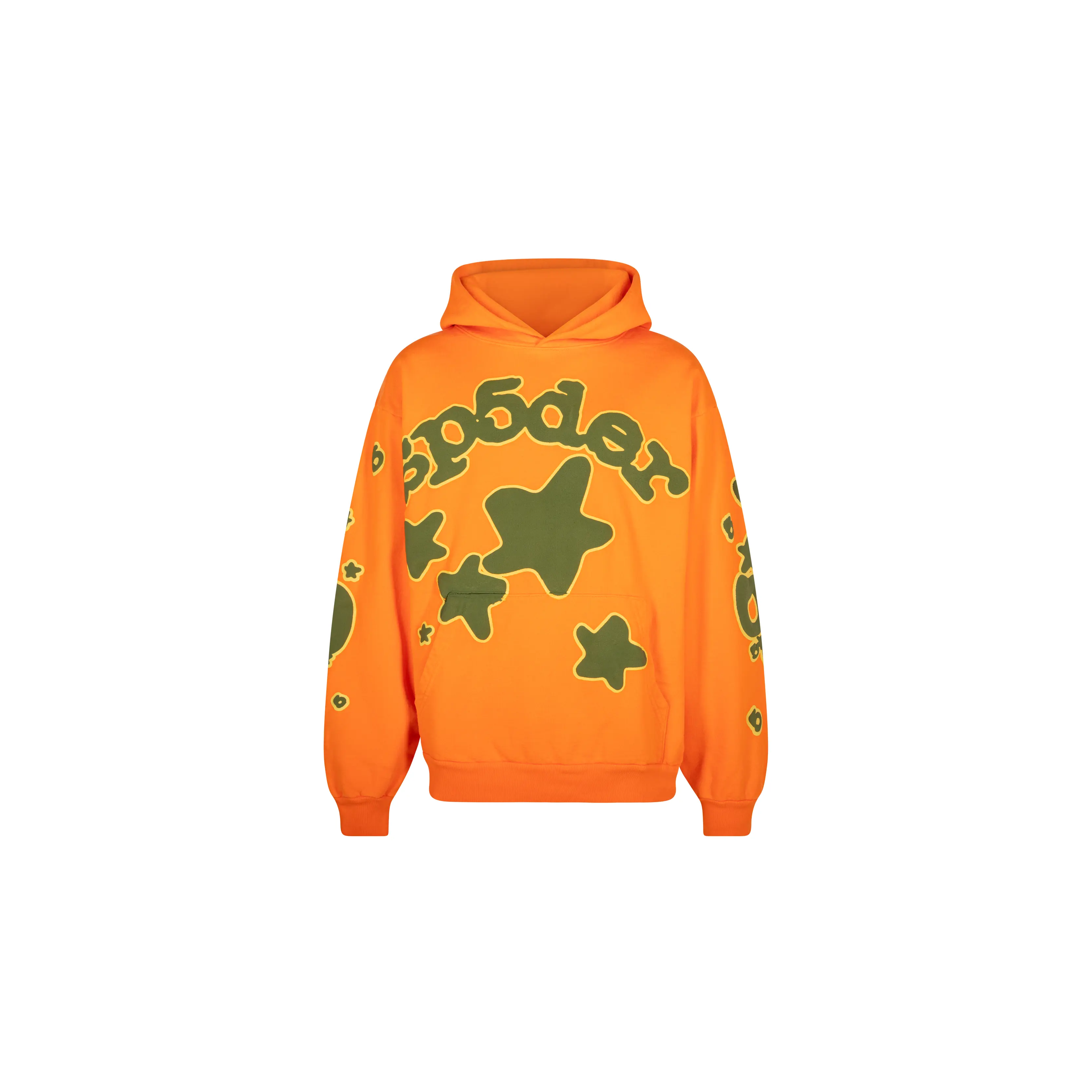 SP5DER BELUGA ORANGE GREEN HOODIE "Orange, Green" SP5_BEL_ORAHD