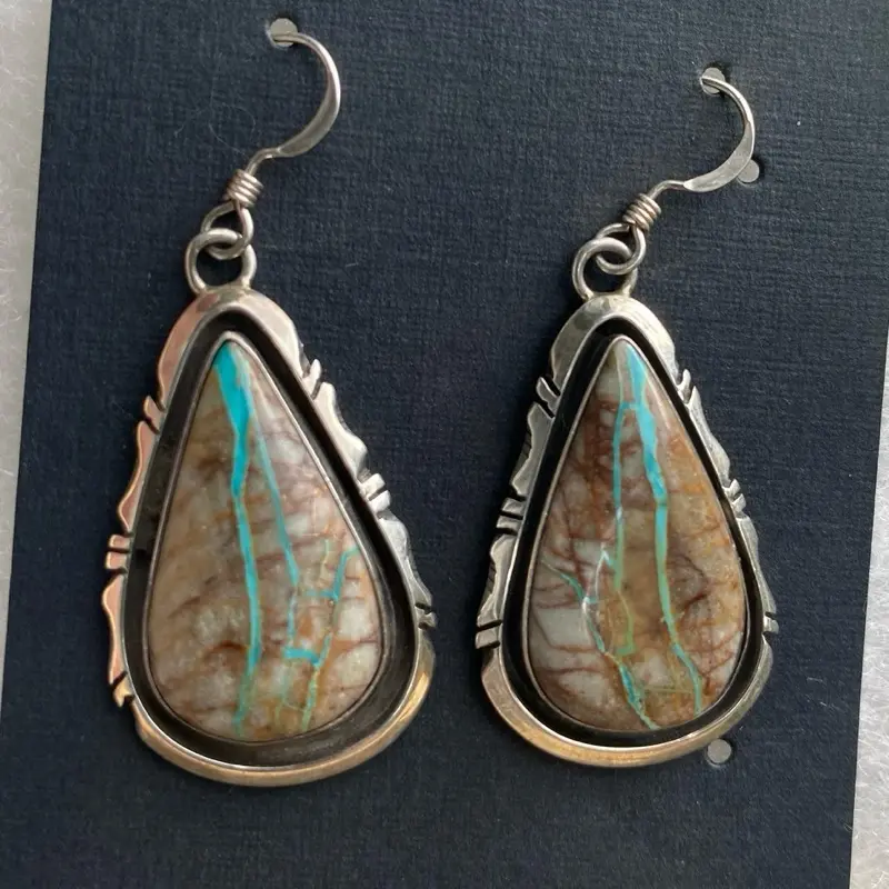 Boulder Turquoise Pendant Earrings