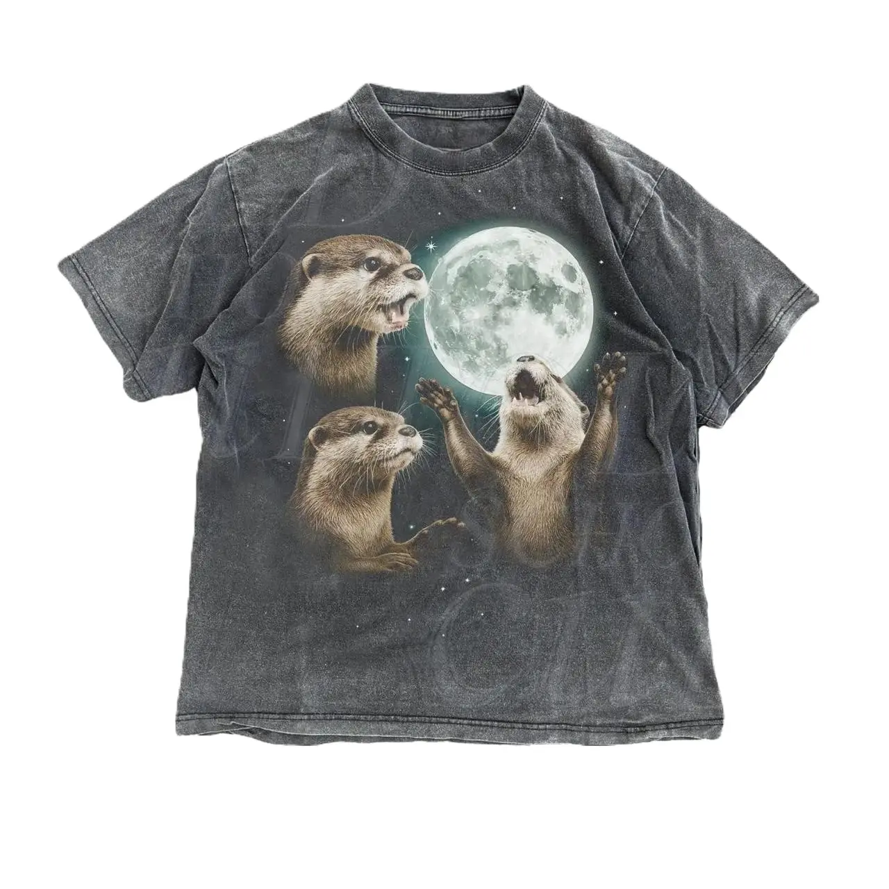 vintage Three Otters Moon 90s Vintage Style Tshirt, Retro Funny Animal Graphic Tee, Meme Otter Lovers Shirt, Quirky Gifts