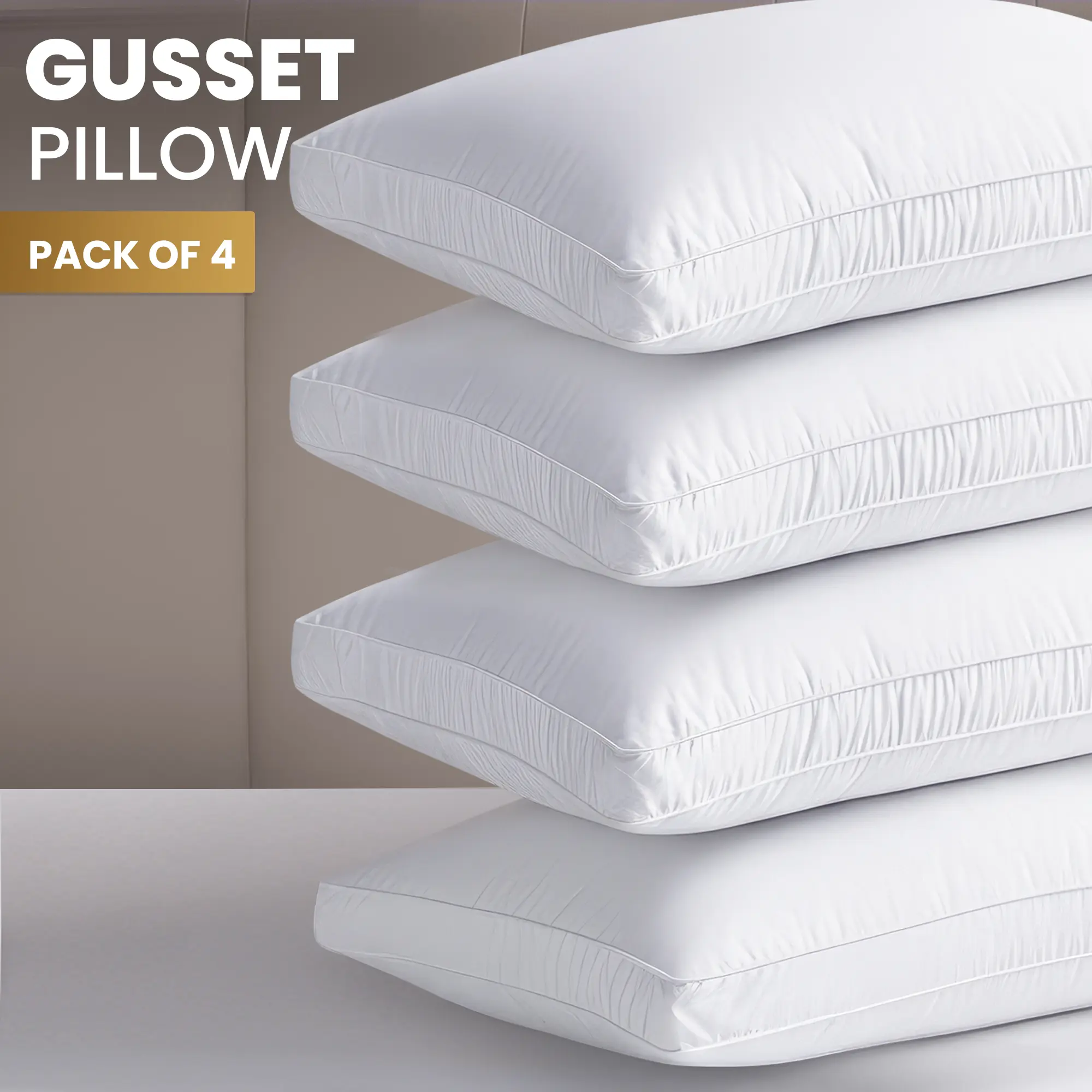 Utopia Bedding Bed Pillows for Sleeping - Set of 4 Gusseted Pillows Set - King, Queen, & Standard Size (White), Bed Accessories, Breathable Pillow Inserts Utopia Bedding Bed Pillows for Sleeping - Set of 4 Gusseted Pillows Set - King, Queen, & Standard Size (White), Bed Accessories, Breathable Pillow Inserts
