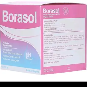 Borasol Femine Wash Anti-Bacterial Powder for Intimate Hygiene with Baking Soda & Sulfate of Aluminum Daily Cleansing