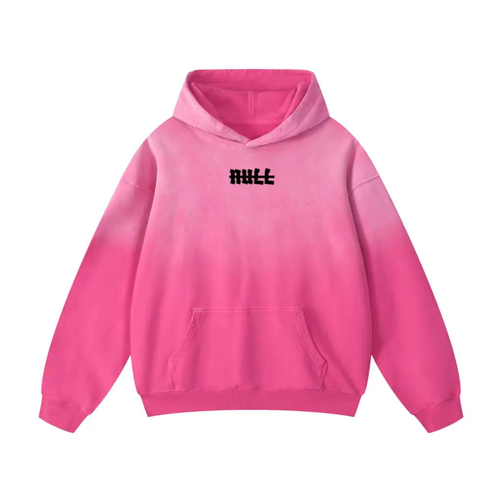 Null Division Pink Hoodie Smiley Face