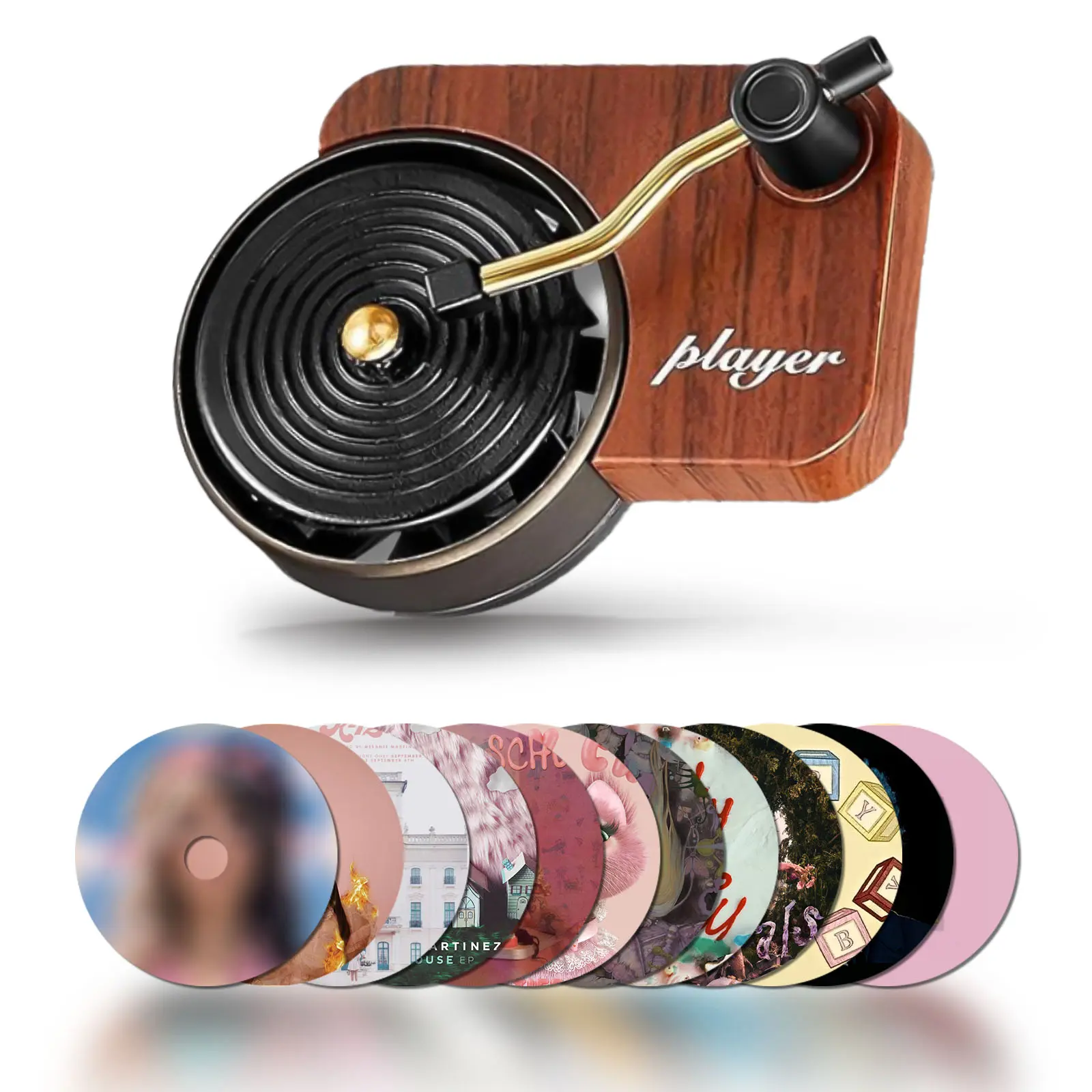 13pcs Melanie Martinez Car Air Freshener-Record Player Design Air Freshener Gifts for Fans