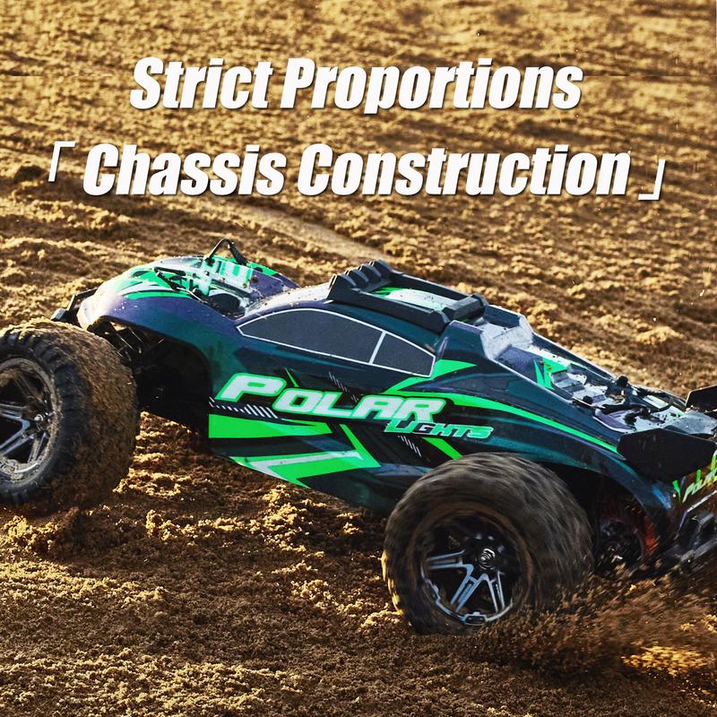 1:8 Scale High Speed Off Road Fast RC Cars for Adult Boys, All Terrain 45KM/H Racing Truck, 2.4Ghz Remote Control, LED Lights, 1 Rechargeable 2600mAh Battery, Birthday Christmas Birthday Party Gifts