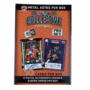 2025 Leaf Collective Football Blaster Box - 2 autos and 8 base cards per box.