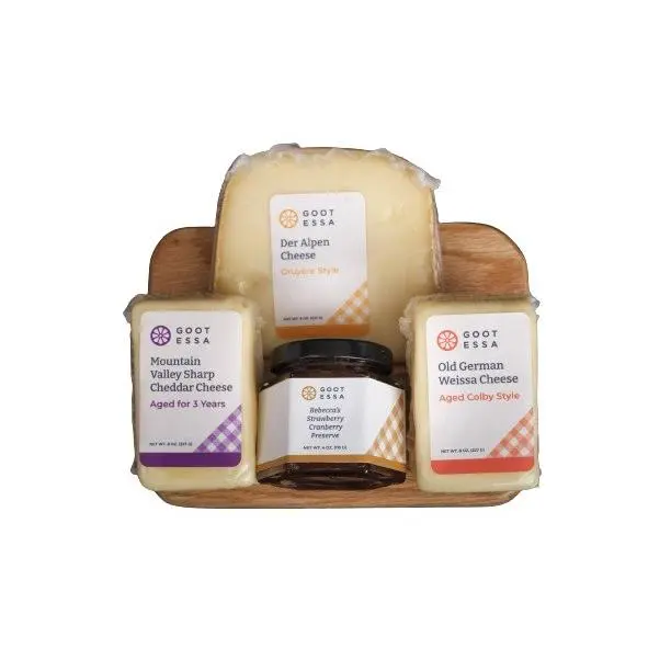 CHEESE BOARD - 3 Cheeses Tasty Condiment & Handmade Cutting Board