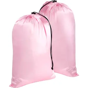 12-Pack Pink Satin Drawstring Bags (10x15") – Smooth, Protective Storage for Lingerie, Wigs, Shoes, and Silk Items Gift Lightweight