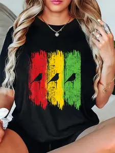 100% Cotton Unisex Good Rastafari Music Vibes Only Rasta Jamaika Reggae Round Neck Short Sleeve T-Shirt Women's Men Graphic Tee