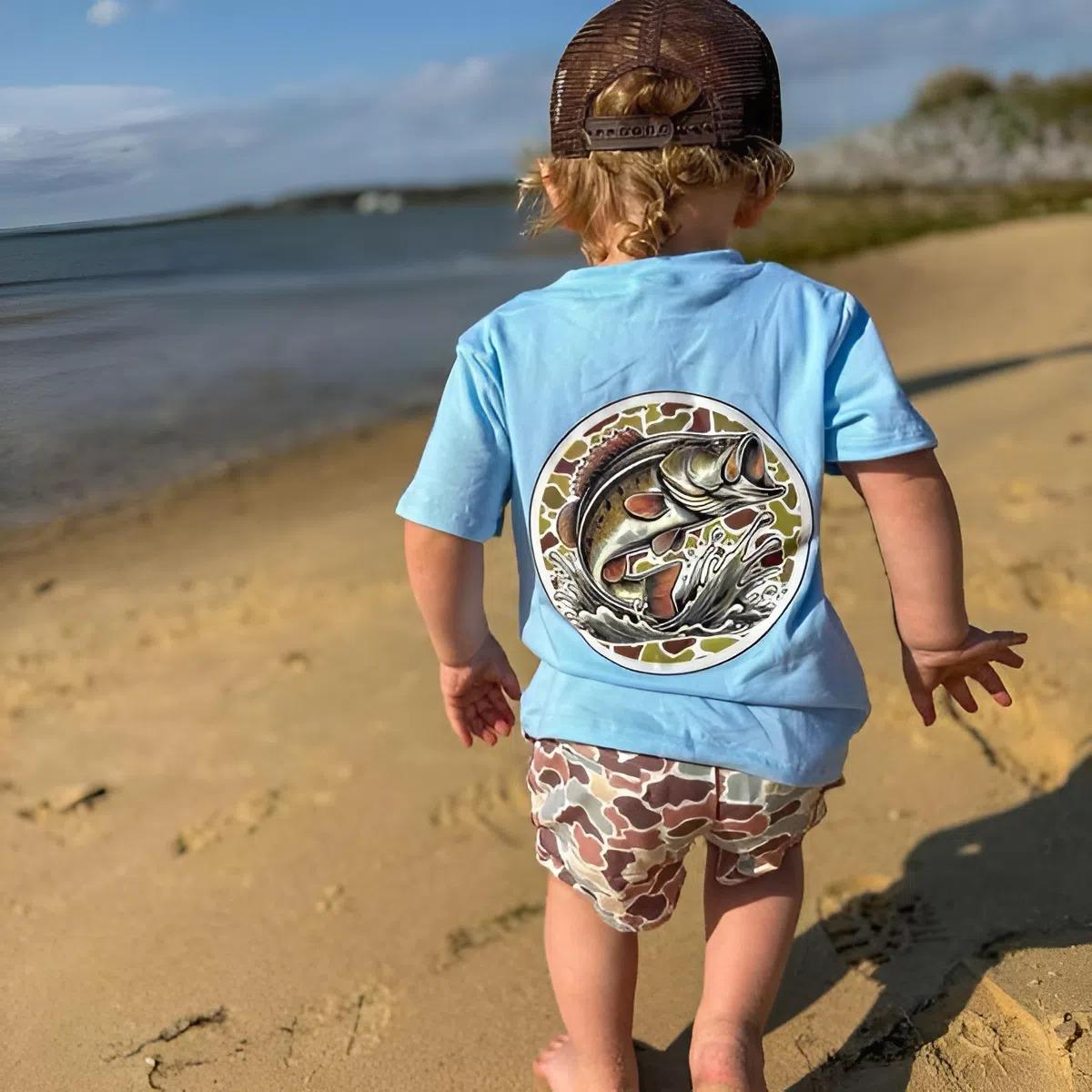 Camo Bass Tee, Youth And Adult tshirt, Vintage Southern boy, Country Boy T-shirt, toddler boy clothing, Trending tee, kids clothing, birthday gift, Family shirt, summer outfit, gift for boy and girl, vacation outfit, funny shirt