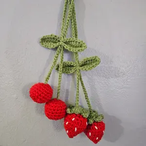 Cherry/Strawberry Car Mirror Hanging Accessory