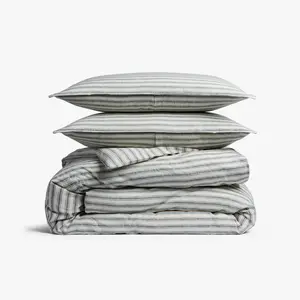 Relaxed Linen Stripe Duvet Cover & Sham Set - Parachute