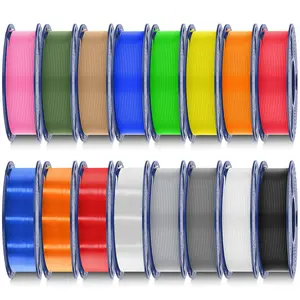 SUNLU 16-Pack PLA 3D Printer Filament Bundle, 1.75mm, 0.25kg per Spool (4kg Total), 4 Transparent & 12 Solid Colors, Individually Vacuum Packed