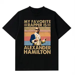 Retro Hamilton Rapper Print Women's T-Shirt Designed for Comfort Round Neck Short Sleeve Casual Top The Perfect Gift Choice