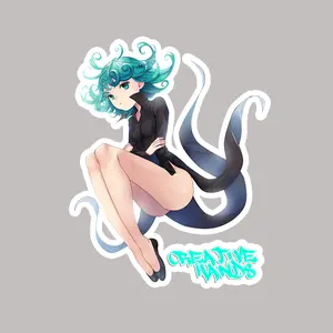Tatsumaki One Punch Man Sticker - Durable Vinyl Peel and Stick Decal for Laptop Water Bottle Phone Case Fun Anime Decor
