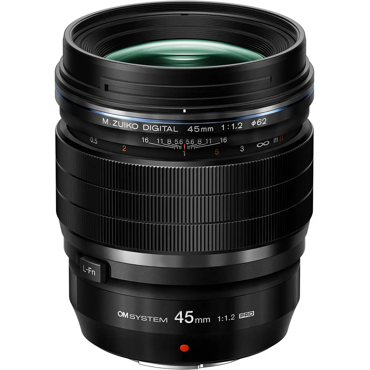 OM SYSTEM M.Zuiko Digital ED 45mm f/1.2 PRO Lens for Micro Four Thirds, Black