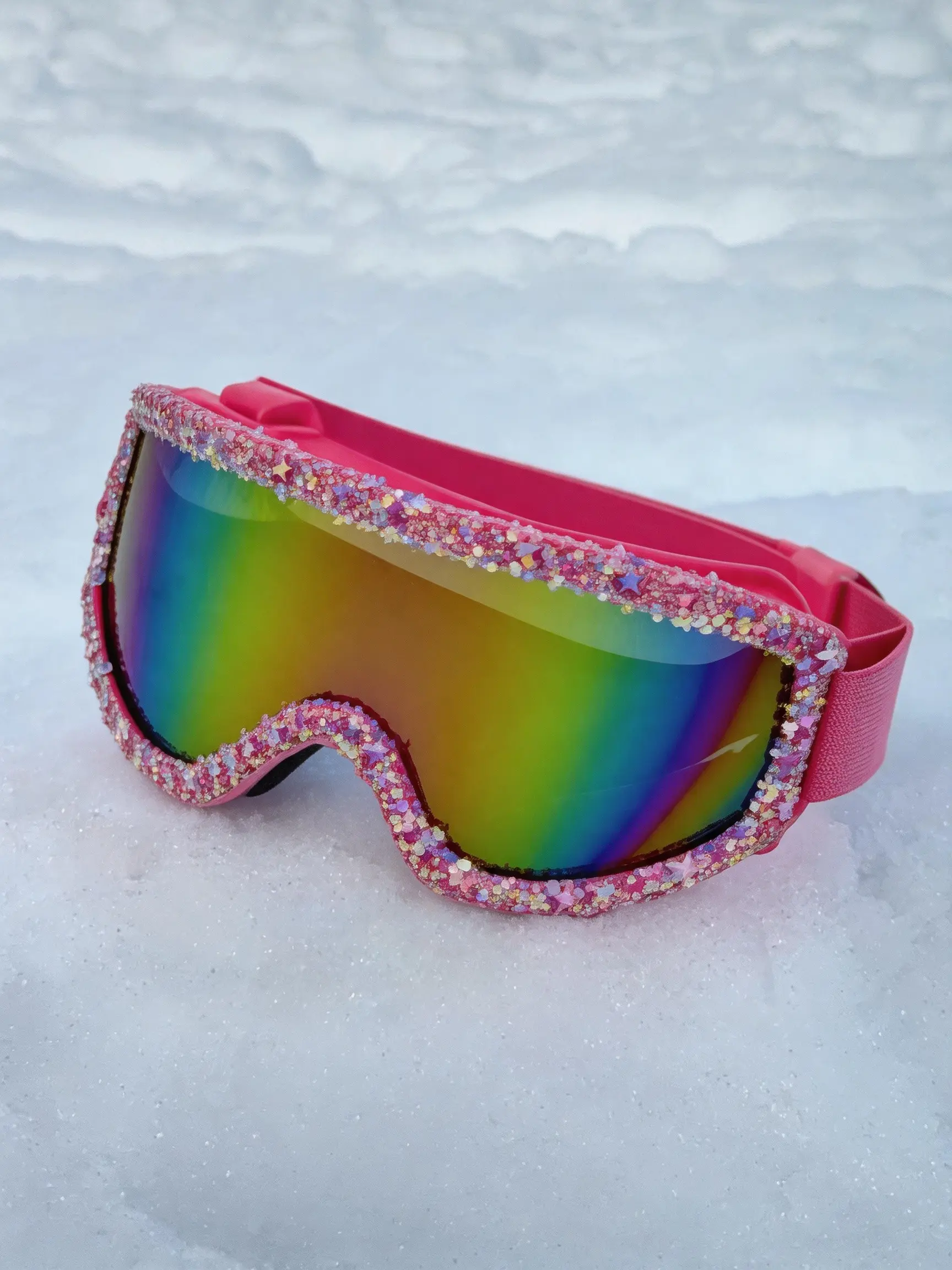 Unisex Fashion Ski Goggles PC Anti-Explosion Lenses, Sporty Casual Streetwear Retro Flat Top Sunglasses with UV Protection