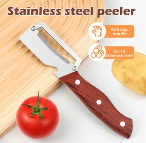 2 in 1 Fruit & Veggie Peeler with Bottle Opener Sharp Stainless Steel Upgraded Ergonomic Comfort Grip Non-Slip