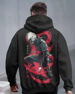 Tokyo Ghoul 2 Side Sweater, Hoodie: Ken Kaneki Anime, Snow Cotton, Unisex Graphic Shirt, Gift For Him, Gift For Her, No-Fade
