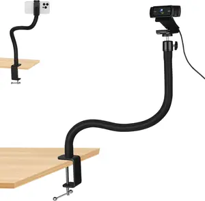 Webcam Stand for Desk,50cm Gooseneck Arm Compatible with  Webcam C920 / C920S / C920x / C922 / C922x / C925e / C930 / C930e / C615 / C960 / BRIO 4K / NexiGo N60 / /Ring Light