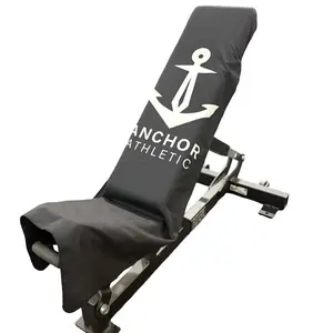 Anchor Athletic Gym Towel with Elastic Hood & Silicone Grip for Athletes High Absorbency Microfiber Machine Washable