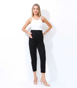 Alina Mae Maternity Ankle Pants for Work, Business, and Office - Stylish and Comfortable Fit for Pregnant Women