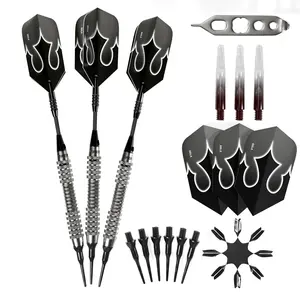 Viper Shot King Soft Tip Dart Set with Nomad Dart Case | 80% Tungsten | Silver | 20 Grams