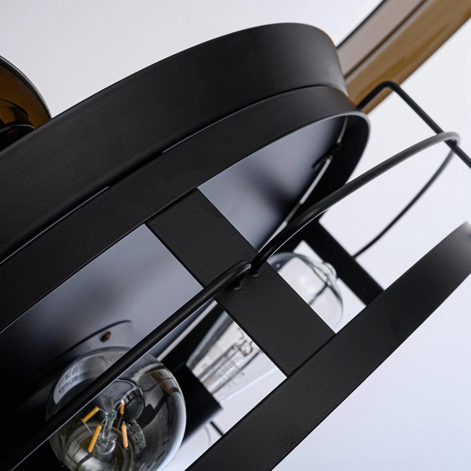 52" Industrial Downrod Mount Ceiling Fan with LED Light & Remote Control