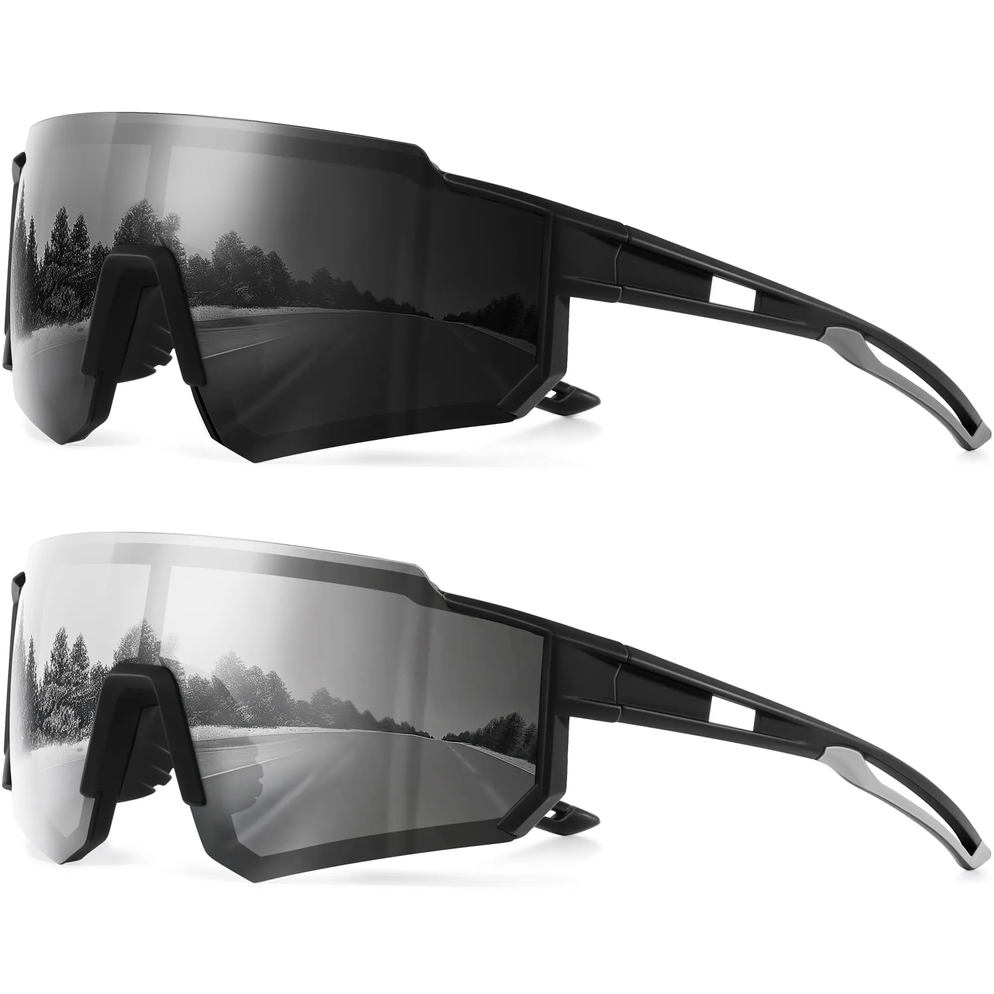 【Holiday Haul】TURBOPEP 2 Pairs Professional Cycling Sunglasses, TR90 Frame, Windproof UV400 Protection, Lightweight Polarized Lenses, Anti-Slip Nose Pad, Aerodynamic Design 【Holiday Haul】TURBOPEP 2 Pairs Professional Cycling Sunglasses, TR90 Frame, Windproof UV400 Protection, Lightweight Polarized Lenses, Anti-Slip Nose Pad, Aerodynamic Design