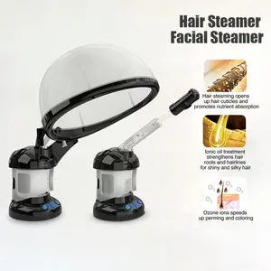 2 in 1 Hair and Face Steamer for Natural Hair with UV Ozone, Face Steamer Hair Humidifier Moisturising Hydration System Sprayer for Personal Care Use at Home and Salon