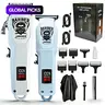 Professional Rechargeable Electric Barber Clippers Set with Accessories, Barber Grooming Kit for Barbershops, Salons & Home Use #GLOBAL PICKS