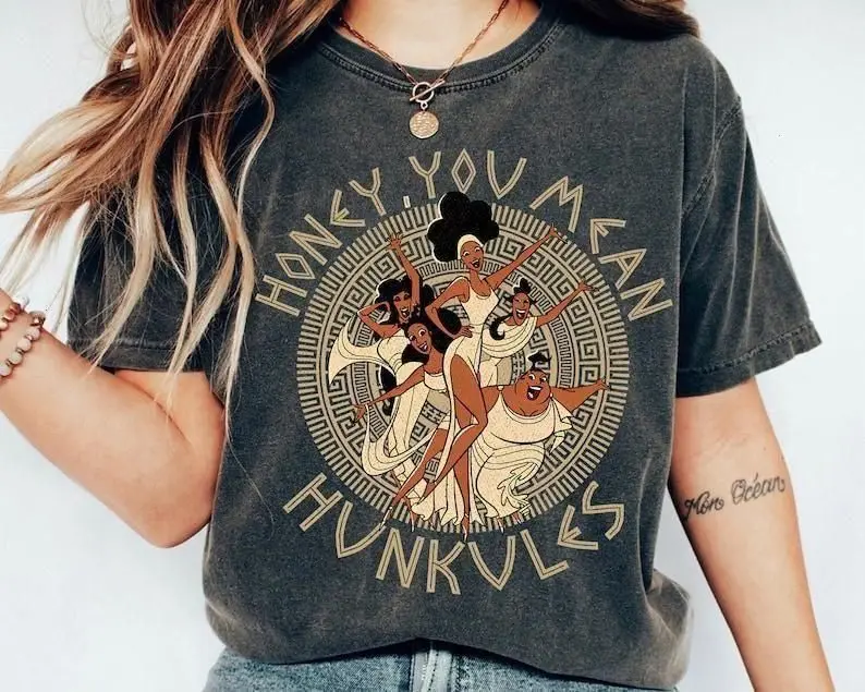 Hercules Diva The Muses Honey You Mean Hunkules Retro 90s Shirt, Vintage Cartoon Tee, The Muses Hercules, Easy to Wear, Just