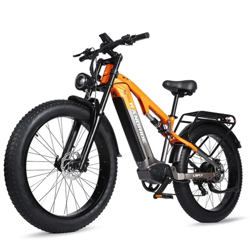 RANDRIDE Adult Electric Fat Bike, 1500W, 48V 23AH, 26" Fat Tire Ebike for Adults