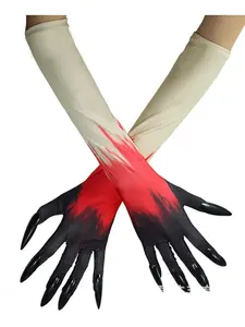 Black claw gloves punk goth long nails Halloween witch gloves