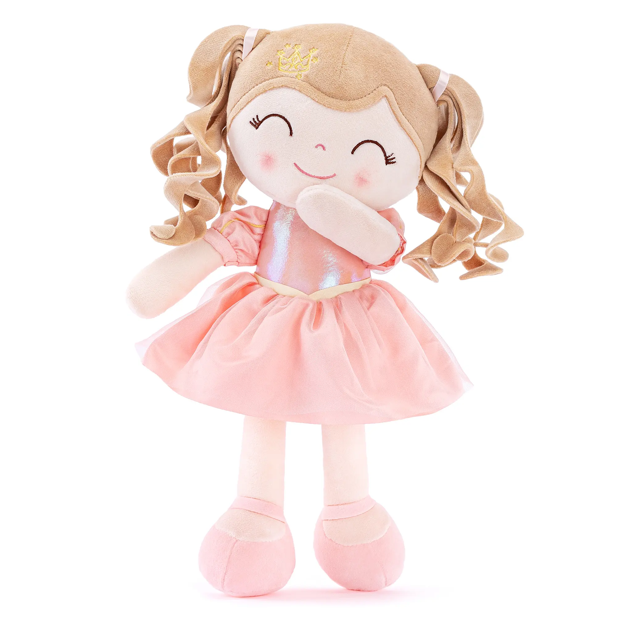 Gloveleya Princess Plush Doll - Premium Fabric, Cuddly Stuffed Toy, Decorative Gift for Little Girls (Hand Wash Recommended)