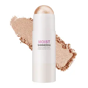 Moist Shimmer Highlight Stick, Sheer Glass-Like Glow with Buildable Radiance, Cream Formula for Face, Lightweight Portable Stick for Everyday Makeup and On-the-Go Touch-Ups.