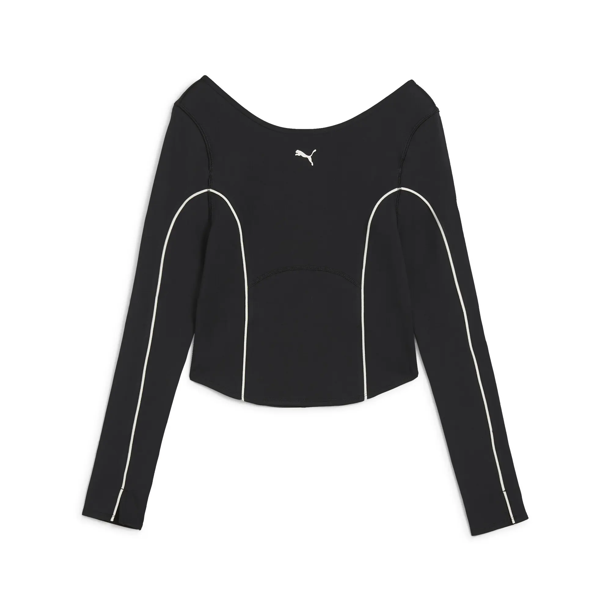 PUMA Womens Cloudspun Crew Neck Long Sleeve Casual Tops Casual - Black